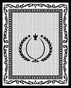 Classic Black White Laurel Wreath Oval Rug