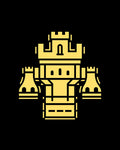 Golden Fortress Castle Icon Rug