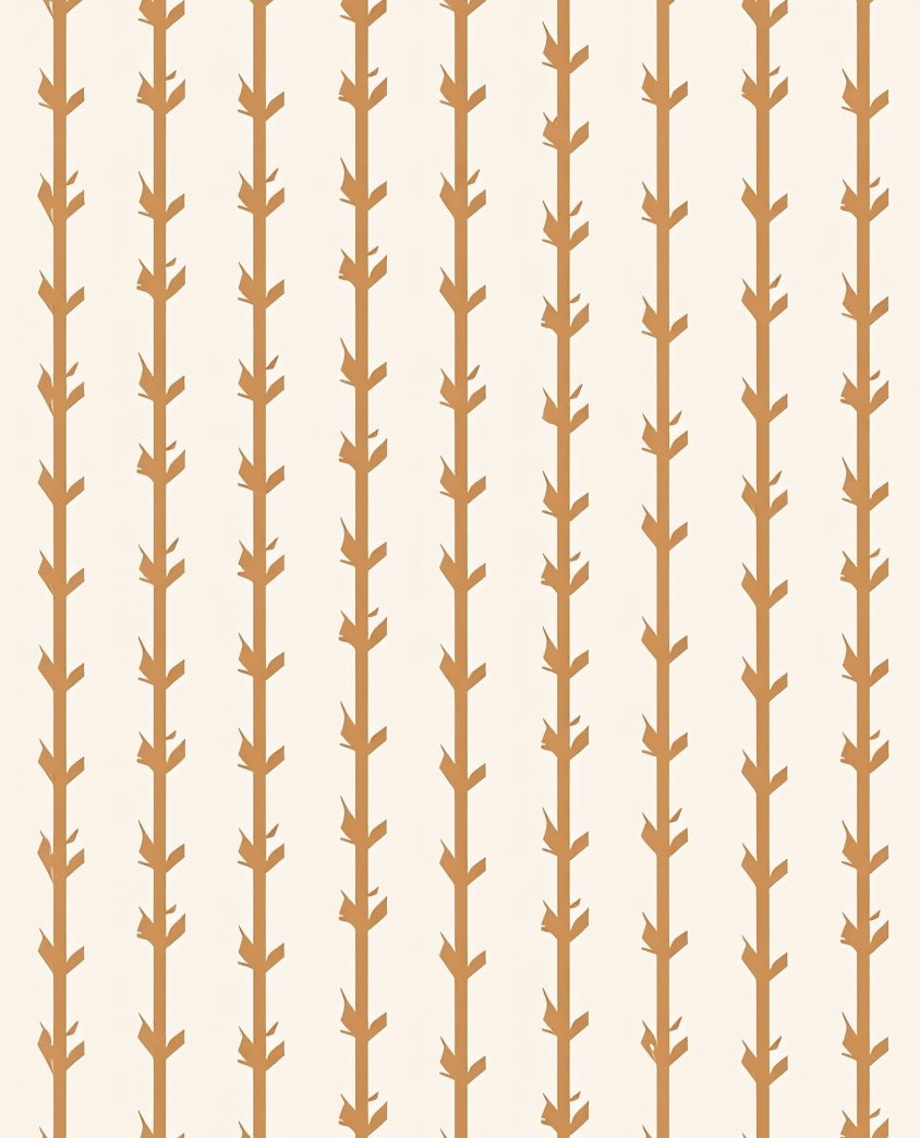 Golden Stalks Vertical Stripe Rug