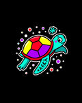Colorful Geometric Turtle Bubbles Rug