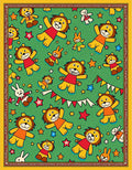 Whimsical Lion And Bunny Parade Rug