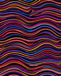 Vibrant Rainbow Stripe Wave Rug