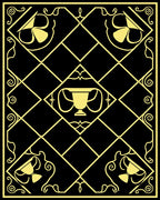 Golden Trophy Geometric Grid Rug
