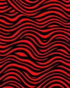 Crimson Wave Abstract Stripe Rug