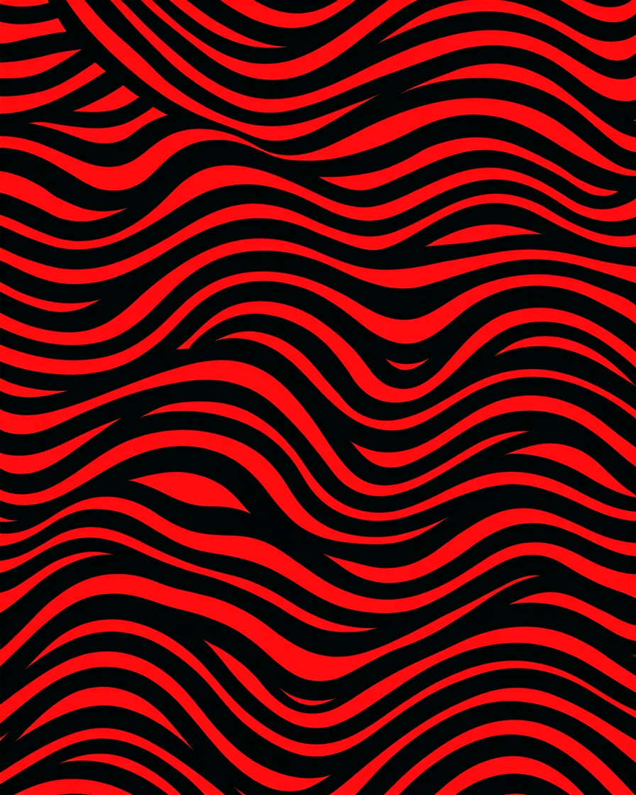 Crimson Wave Abstract Stripe Rug