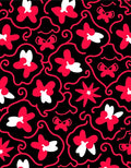 Whimsical Red Floral Butterfly Swirl Rug