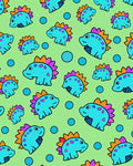 Cute Blue Cartoon Dinosaur Bubbles Rug