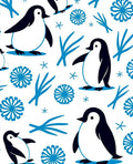 Arctic Penguin With Blue Ice Blooms Rug