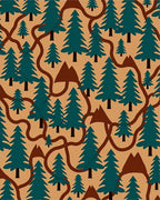 Evergreen Forest Path Seamless Rug