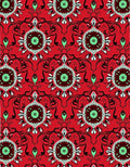 Crimson Medallion Arabesque Floral Rug