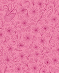Fuchsia Ditsy Floral Swirls Rug