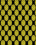 Yellow Shield Geometric Repeating Rug
