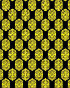 Yellow Shield Geometric Repeating Rug