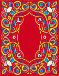 Bold Red Floral Swirl Medallion Rug