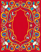 Bold Red Floral Swirl Medallion Rug