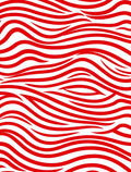 Bold Red Abstract Waves Rug