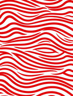 Bold Red Abstract Waves Rug