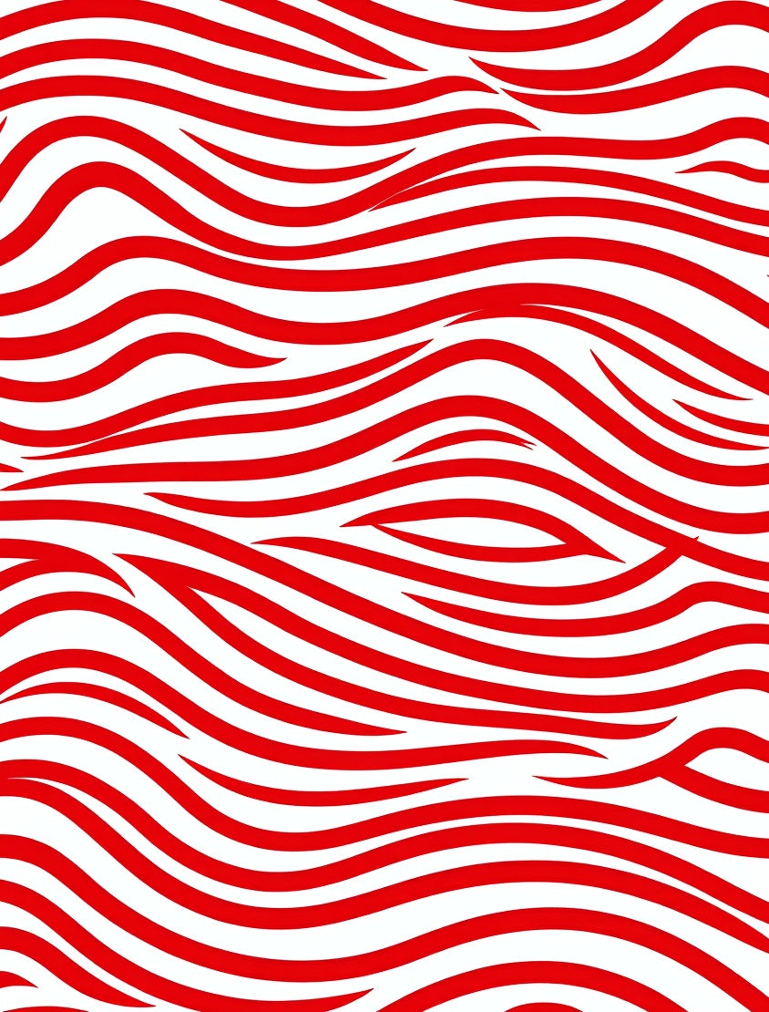 Bold Red Abstract Waves Rug