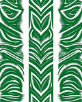 Bold Green Forest Palm Leaf Rug