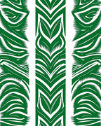 Bold Green Forest Palm Leaf Rug