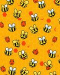 Cute Flying Bees Honeycomb Background Rug