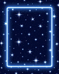 Luminous Night Sky Star Border Rug