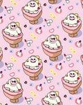 Cute Pink Cupcake Sprinkle Cartoon Rug