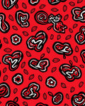 Bold Crimson Abstract Organic Shapes Rug