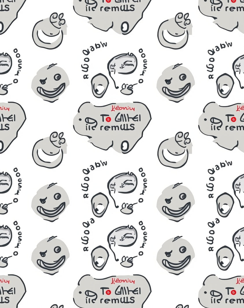 Whimsical Faces With Speech Bubbles Rug