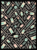 Pastel Pink Mint Geometric Blossom Rug