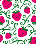 Pink Strawberry Vine Swirl Rug