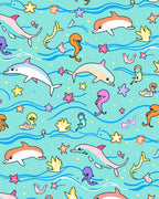 Oceanic Dolphins Playful Sea Creatures Rug