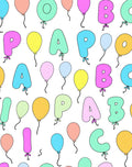 Playful Pastel Alphabet Balloons Rug