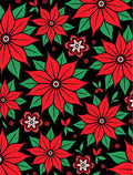 Bold Red Poinsettia Floral Arrangement Rug