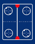 Classic Blue Red Four Circle Rug