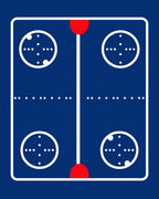 Classic Blue Red Four Circle Rug