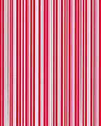 Bold Red and White Vertical Stripe Rug