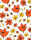 Orange and Yellow Autumn Leaves Acorns Rug