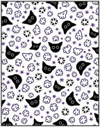 Black Cat Cloud Starburst Mix Rug