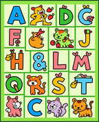 Alphabet Animals Playful Cartoon Rug