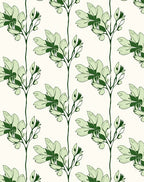 Lush Green Floral Botanical Sprig Rug