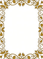 Golden Leaf Swirl Border Rug