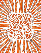 Abstract Orange Wood Grain Rug
