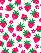 Bright Strawberry Floral Scatter Rug