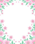 Pink Floral Vines Garden Accent Rug