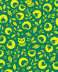 Bright Yellow Owl Foliage Garden Rug