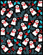 Charming Snowman Red Scarf Holly Rug