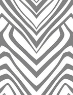 Gray White Abstract Zebra Stripes Rug