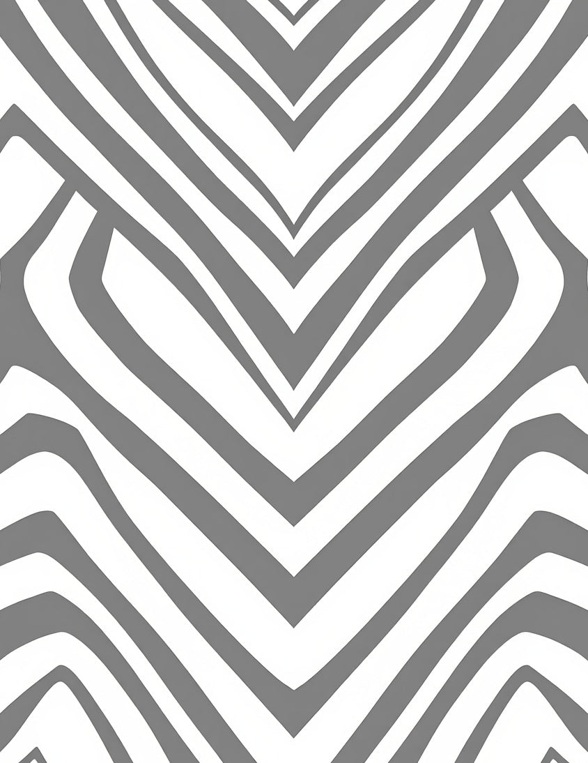 Gray White Abstract Zebra Stripes Rug