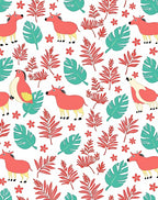 Coral Horse Fern Leaf Sprig Rug